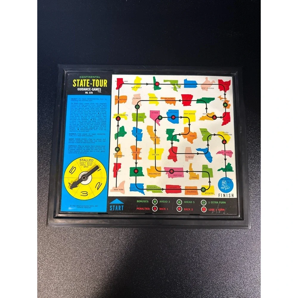 1963‎ Continental State-Tour Magnetic Travel Game No.979 Child Guidance Toys USA
